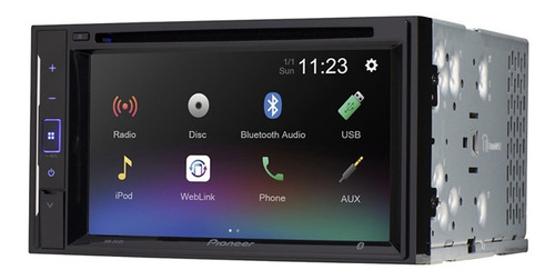 Estéreo Pantalla Pioneer Dmh-241ex 2 Din Mirrorlink Usb Aux
