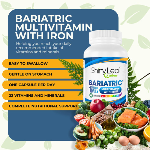 Shiny Leaf Multivitamínico Bariátrico Con Hierro 90 Cápsulas