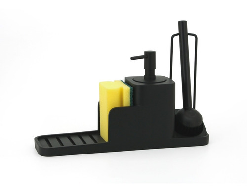 Dispenser Jabón Liquido Para Cocina Porta Esponja Y Cepillo