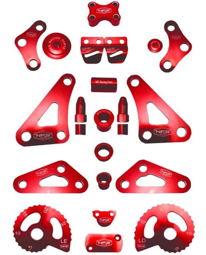 Peças Anodizadas Honda Crf 250f 20 Peças Vermelhas Nfs