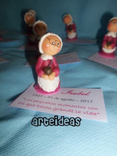 Mini Souvenirs  Abuelitas, Porcelana Fria Pack 10