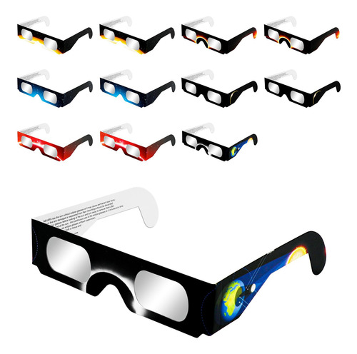 25pcs Lentes Gafas Para Eclipse Solar Certificadas Iso