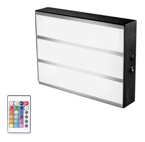 Imagen 7 de 10 de Cartel Luminoso Led Control Remoto Letras Emoji Lightbox Usb