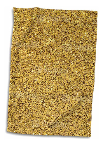 Toalla De 3d Rose Print Of Gold Sparkles Glitter, 15  ...