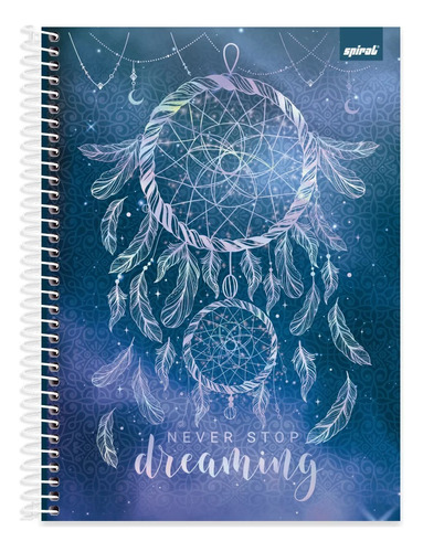 Caderno Dreams Filtro Sonhos Spiral Capa Dura 80 F Cor Azul