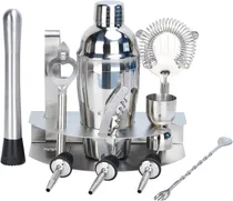 Comprar Kit Bartender Barman Coctelera Tragos Bar Bebidas Acero 