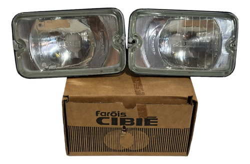 Par Bloco Farol Milha Serra Ii 2 Cibiê Liso Opala Chevette Gol Gt Passat Maverick Corcel C10