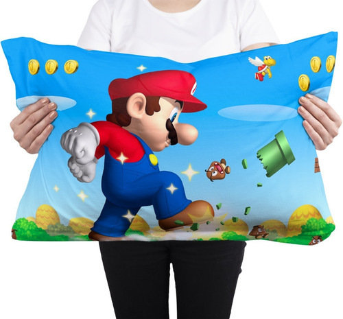 Cojin Almohada New Super Mario Artistico Nintendo Hogar