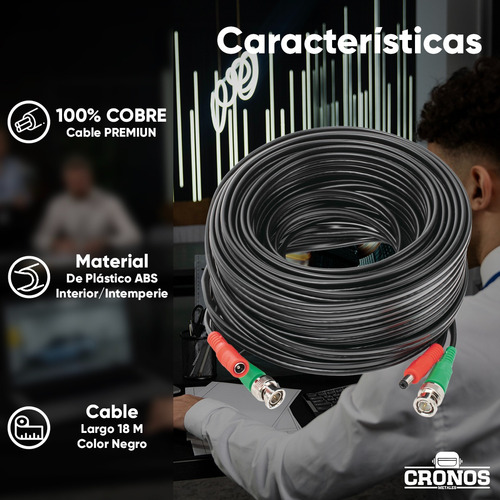 Cctv Kit 16 Cables Coaxial Bnc Video/energía De 20mts C/u