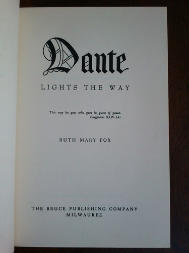 Dante Lights The Way - Ruth Mary Fox