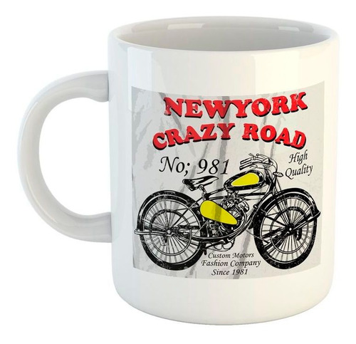 Taza De Ceramica New York Crazy Road High Quality 981