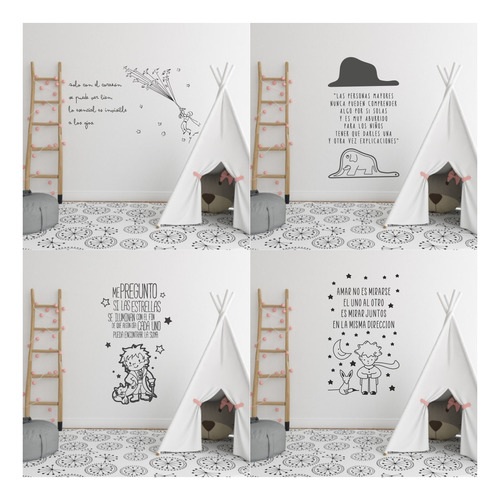 Vinilos Decorativos El Principito Frase Cometa Aves 1mtx59cm