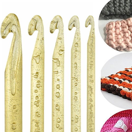Imagen 7 de 7 de Set De 4 Crochet Grueso Xl Jumbo 12 A 20mm