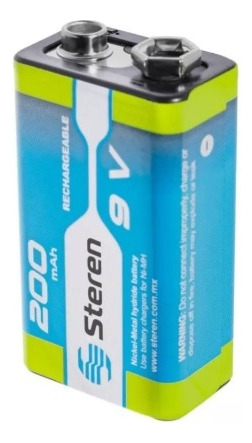 Bateria Cuadrada Recargable Steren Bat-nm 9v Ni-mh 200ma