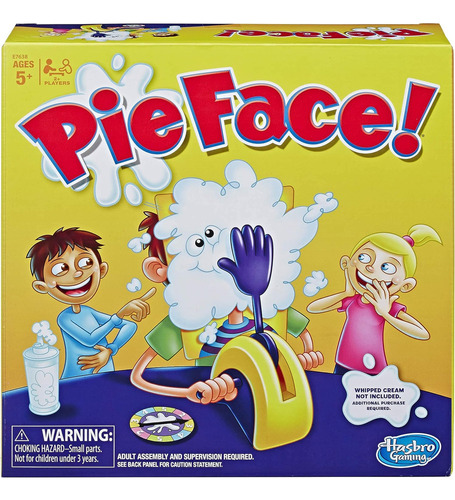 Juego Familiar Hasbro Gaming Pie Face Game Whipped Cream Par