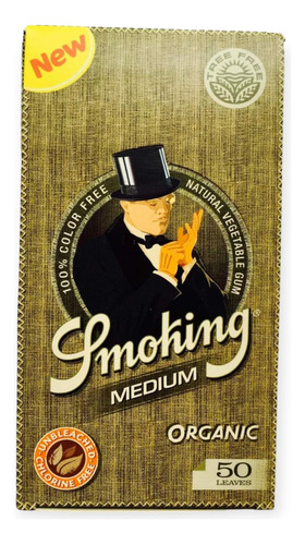 Smoking Papel Para Armar Organico Natural Unbleached X25 U