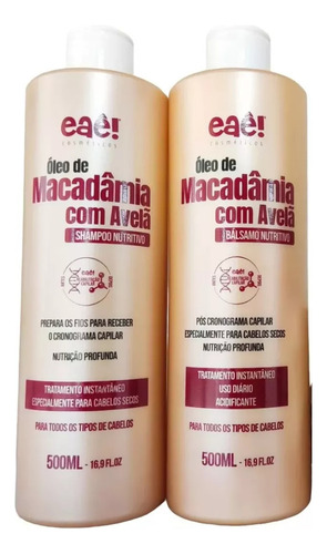 Shampoo E Condicionador Óleo De Macadâmia Com Avelã Eaê