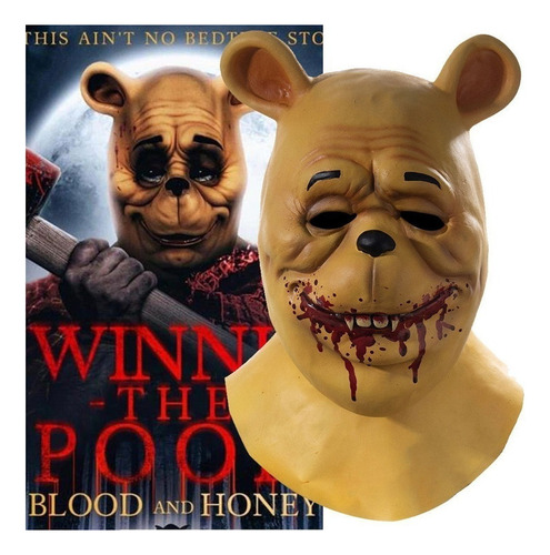 Máscara De Látex For Cosplay De Winnie The Pooh Blood And H