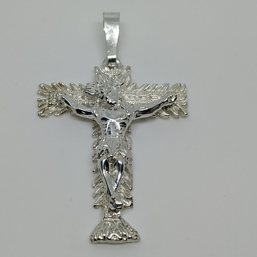 Dije Cruz Cristo Milagroso De Buga Plata 925 Grande 00355
