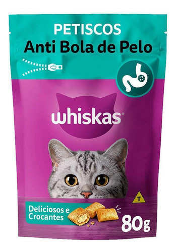 Petisco Para Gatos Whiskas Temptations Anti Bola De Pelo 80g