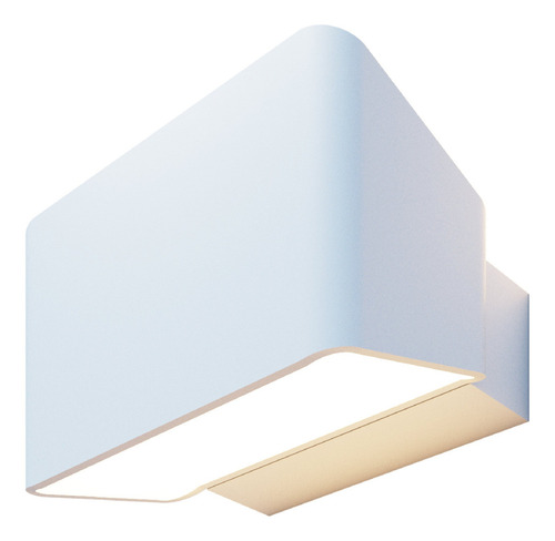 Lámpara Arbotante Box Blanco, 3w, Luz Cálida, Interior