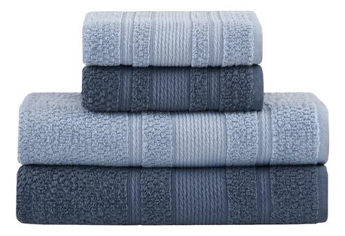 Jogo De Toalhas Buddemeyer Bella Extra Soft Banho 4 Peças Azul Cl...