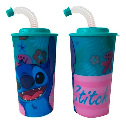 30 Vasos Dulceros Lenticulares Fiesta Stitch