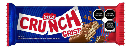 8 Pack Chocolate Con Leche Y Arroz Inflado Crunch Nestle 50