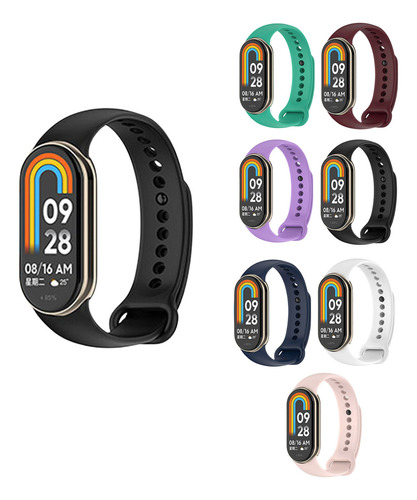3x Pulseira Silicone Para Smartband Mi Band 9 Miband 9 Cor Preto/preto/preto Largura Da Pulseira 15 Cm