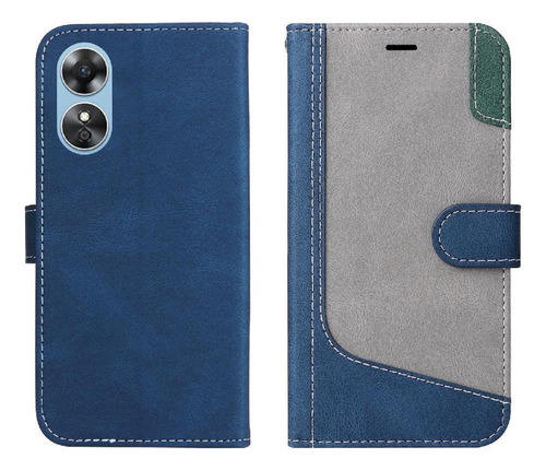 Funda Abatible For Oppo A17 Color Patchwork Único Con Y
