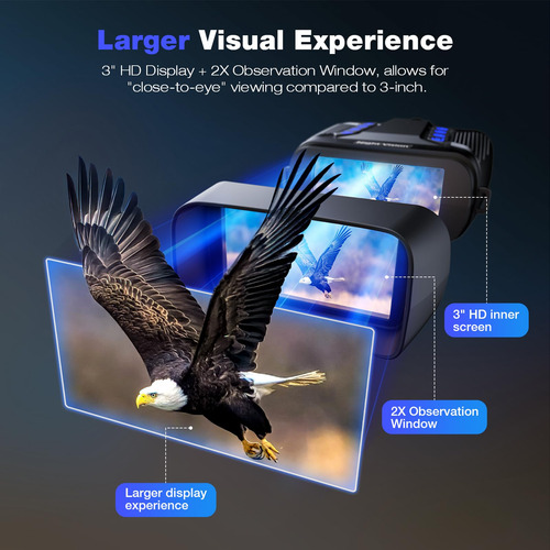 Óculos De Visão Noturna Loatos 4k Com Bateria Recarregável D