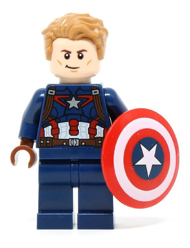 Boneco Capitão América Jovem Compatível Lego Montar Marvel