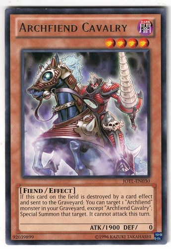 Yugioh Archfiend Calvary Rare Unl Jotl-en030