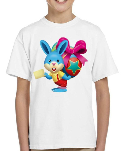 Remera De Niño Conejo De Pascua Egg Huevo Rabbit