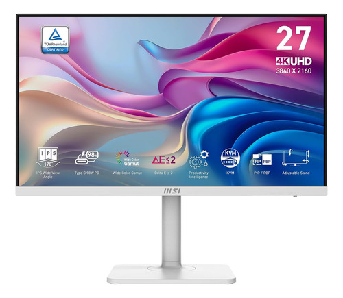 Msi Modern Md272uphw 27-inch Ips 3840 X 2160 (uhd) Comput...
