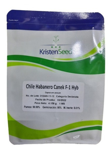 Semilla De Chile Habanero Canek F-1 Híbrido 1000 Semillas