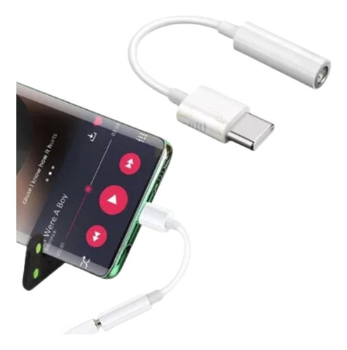 Adaptador Usb Tipo C A Jack 3.5mm Aux- Usb-c A Audifonos Aux