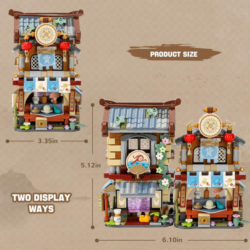 Qlt Chinese Street View Story Store Mini Building Blocks, Mo