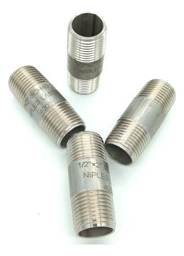 Niple De 1/2 X 2 1/2 De Largo Ac. Inoxidable T304