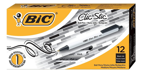 Lapiceras Ballpoint Bic Set 12 U Black