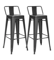 Comprar Pack 2 Taburetes Tolix Altos Piso De Bar Color Negro