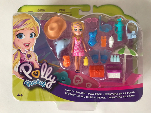 Polly Pocket Aventura En La Playa Surf N Splash Mattel 2018 (Usado)