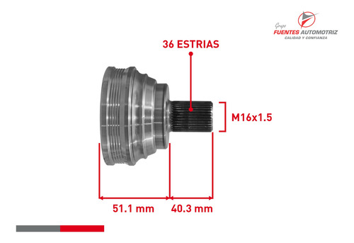 Kit 2 Junta Espiga Lado Rueda Para Vw Jetta A6 2.5 2011 2012
