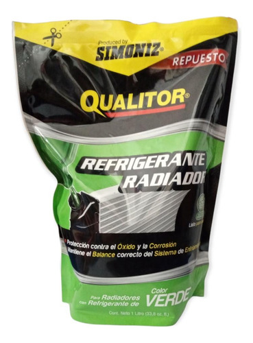 Refrigerante Radiador Simoniz  Verde 1 Litro Doypack