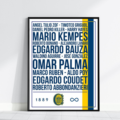 Cuadro Futbol Rosario Central Ideal Regalo Idolos