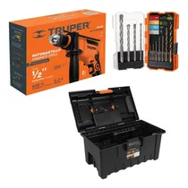 Comprar Taladro 600w + Caja De Herramientas + Puntas Y Brocas 11pz