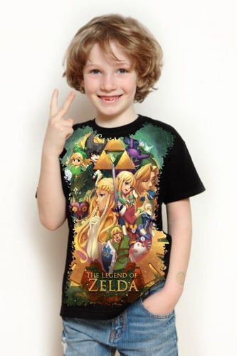 Camiseta Criança 5%off Jogo Zelda Link