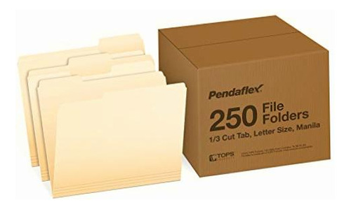 Pendaflex Essentials File Folders, Letter Size, 1/3 Cut