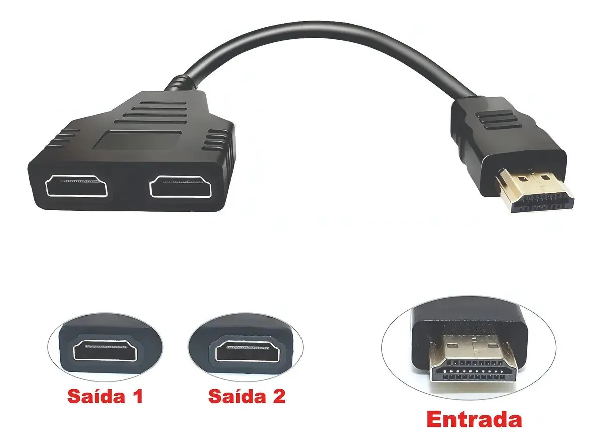 Cable Divisor De Puerto Hdmi ,1 Entrada 2 Salida Convertidor