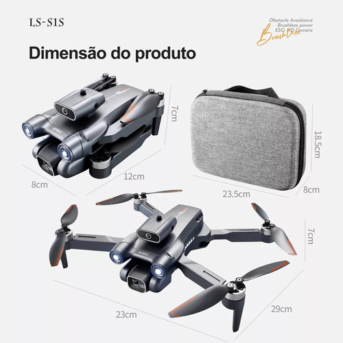 . Mini Drone Motor Dual Camera 4k S1s 2 Versión Con Batería